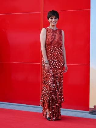 Venice, ITALY: Venice, 82nd Venice International Film Festival 2025 - evening 6, red carpet of the film (Im)perfetta. In the photo: Valeria Solarino Venice ITALY  - ZUMAp169 20250901_zea_p169_1242 Copyright: xManuelexMangiarottix