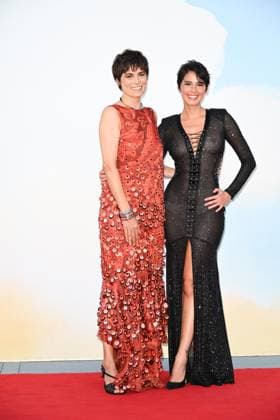 Venice, ITALY: Venice, 82nd Venice International Film Festival 2025 - evening 6, red carpet of the film (Im)perfetta. In the photo: Valeria Solarino, Luna Shirin Rasia Venice ITALY  - ZUMAp169 20250901_zea_p169_1294 Copyright: xManuelexMangiarottix