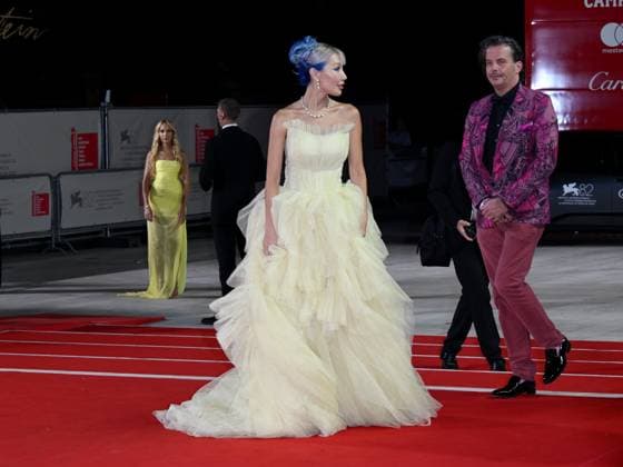 Venice, Italy: Venice, 82nd Venice International Film Festival 2025 - evening 6 - red carpet of the film Portobello Pictured: Aliia Roza Venice Italy  - ZUMAp169 20250901_zea_p169_1527 Copyright: xAlbertoxTerenghi PoolxxEvenx