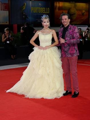 Venice, Italy: Venice, 82nd Venice International Film Festival 2025 - evening 6 - red carpet of the film Portobello Pictured: Aliia Roza Venice Italy  - ZUMAp169 20250901_zea_p169_1529 Copyright: xAlbertoxTerenghi PoolxxEvenx