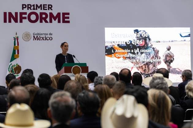 September 1, 2025, Mexico City, Mexico: Claudia Sheinbaum Pardo, President of Mexico, presented her First Government Report at the National Palace. The event was attended by prominent officials and guests. Mexico City Mexico - ZUMAl178 20250901_znp_l178_014 Copyright: xCristianxLeyvax