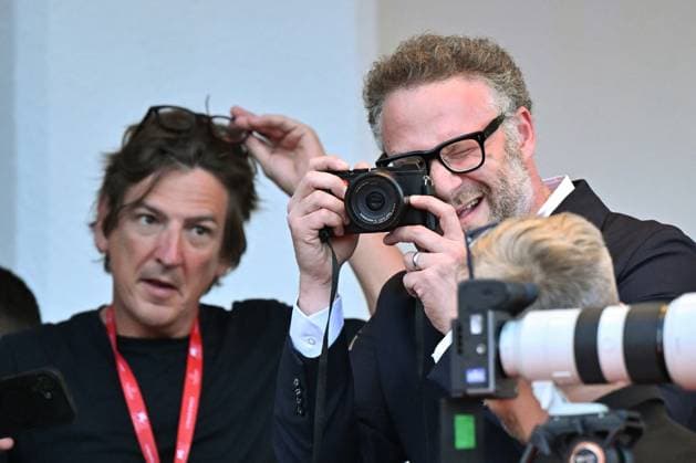 Venice The Smashing Machine Premiere AM Seth Rogen attending The Smashing Machine Premiere as part of the 82nd Venice International Film Festival at the Lido in Venice, Italy on September 01, 2025. Photo by Aurore Marechal ABACAPRESS.COM Venice Italy  Copyright: xMarechalxAurore ABACAx