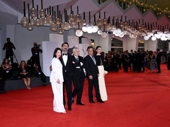 Venice, 82nd Venice International Film Festival 2025 - Evening 6 - Red Carpet for the film Portobello Pictured: Barbora Bobulová, Fabrizio Gifuni, Marco Bellocchio, Lino Musella, Romana Maggiora Vergano  Copyright: xAlbertoxTerenghi PoolxPhotoxEventsx06x xipa-agency.netx xPoolxPhotoxEventsx06x IPA_Agency_IPA63887453