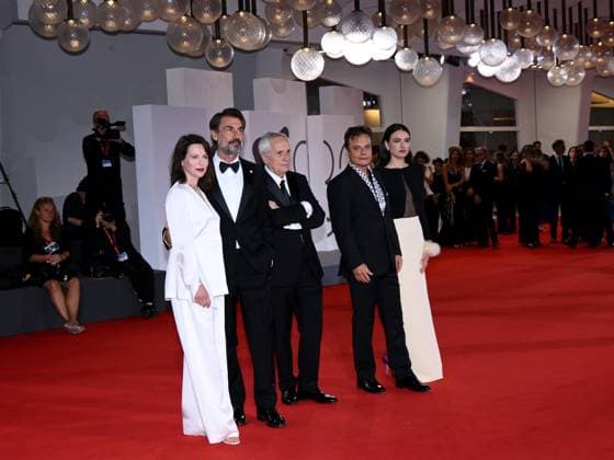 Venice, 82nd Venice International Film Festival 2025 - Evening 6 - Red Carpet for the film Portobello Pictured: Barbora Bobulová, Fabrizio Gifuni, Marco Bellocchio, Lino Musella, Romana Maggiora Vergano  Copyright: xAlbertoxTerenghi PoolxPhotoxEventsx06x xipa-agency.netx xPoolxPhotoxEventsx06x IPA_Agency_IPA63887470