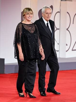 Venice, 82nd Venice International Film Festival 2025 - evening 6, red carpet for the film Portobello In the photo: Marco Bellocchio and Francesca Calvelli  Copyright: xManuelexMangiarottix xipa-agency.netx xPoolxPhotoxEventsx06x IPA_Agency_IPA63887490
