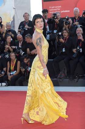 Halsey attends The Smashing Machine photocall during the 82nd Venice International Film Festival on Monday, September 1, 2025 in Venice, Italy.  VFP20250901880 RoccoxSpaziani
