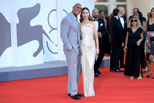 Dwayne Johnson and Emily Blunt at the premiere of the feature film The Smashing Machine at the Biennale di Venezia 2025 82 Venice International Film Festival at the Palazzo del Cinema Venice, 01 09 2025 Foto:xA.xM.xTinghinox xFuturexImagex machine_5763