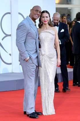 Dwayne Johnson and Emily Blunt at the premiere of the feature film The Smashing Machine at the Biennale di Venezia 2025 82 Venice International Film Festival at the Palazzo del Cinema Venice, 01 09 2025 Foto:xA.xM.xTinghinox xFuturexImagex machine_5764