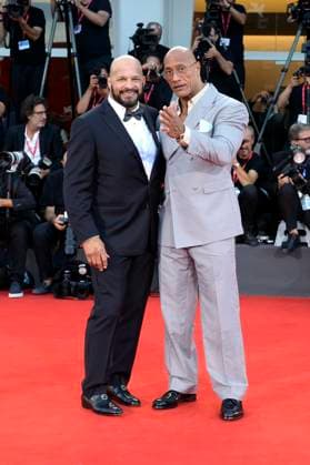 Mark Kerr and Dwayne Johnson at the premiere of the feature film The Smashing Machine at the Biennale di Venezia 2025 82 Venice International Film Festival at the Palazzo del Cinema Venice, 01 09 2025 Foto:xA.xM.xTinghinox xFuturexImagex machine_5767