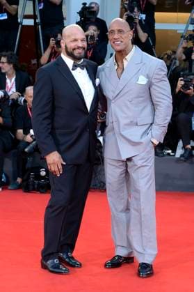 Mark Kerr and Dwayne Johnson at the premiere of the feature film The Smashing Machine at the Biennale di Venezia 2025 82 Venice International Film Festival at the Palazzo del Cinema Venice, 01 09 2025 Foto:xA.xM.xTinghinox xFuturexImagex machine_5769