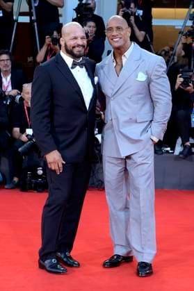 Mark Kerr and Dwayne Johnson at the premiere of the feature film The Smashing Machine at the Biennale di Venezia 2025 82 Venice International Film Festival at the Palazzo del Cinema Venice, 01 09 2025 Foto:xA.xM.xTinghinox xFuturexImagex machine_5770