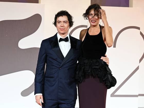 Venice, 82nd Venice International Film Festival 2025 - evening 6, red carpet of the film Orfeo In the photo: Virgo Villoresi, Aomi Muyock  Copyright: xManuelexMangiarottix xipa-agency.netx xPoolxPhotoxEventsx06x IPA_Agency_IPA63891076