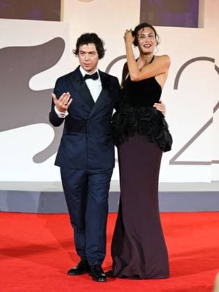 Venice, 82nd Venice International Film Festival 2025 - evening 6, red carpet of the film Orfeo In the photo: Virgo Villoresi, Aomi Muyock  Copyright: xManuelexMangiarottix xipa-agency.netx xPoolxPhotoxEventsx06x IPA_Agency_IPA63891096