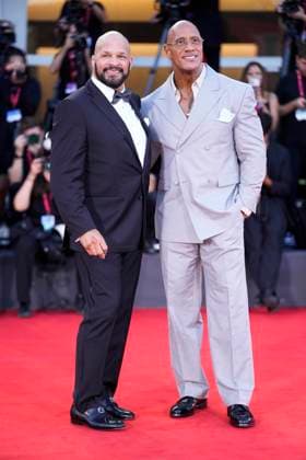 The Smashing Machine Red Carpet - The 82nd Venice International Film Festival - 01 Sep 2025 Mark Kerr and Dwayne Johnson attend The Smashing Machine red carpet during the 82nd Venice International Film Festival. Venice Lido Italy Copyright: xDanielexCifalax xSOPAxImagesx _CIF8157