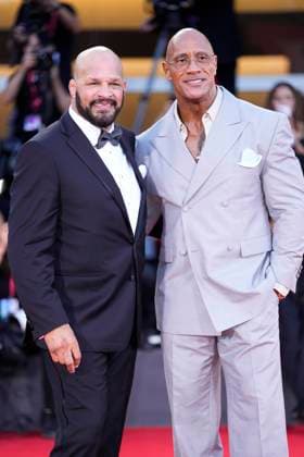 The Smashing Machine Red Carpet - The 82nd Venice International Film Festival - 01 Sep 2025 Mark Kerr and Dwayne Johnson attend The Smashing Machine red carpet during the 82nd Venice International Film Festival. Venice Lido Italy Copyright: xDanielexCifalax xSOPAxImagesx _CIF8166