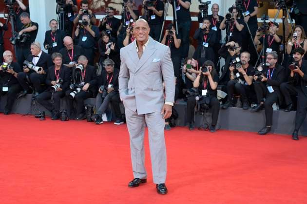 The Smashing machine red carpet in Italy - 01 Sept 2025 Dwayne Johnson attends the red carpet of the film The smashing machine at 82 Venice Film Festival at Palazzo del cinema. Venice Lido Italy Copyright: xMarioxCartellix xSOPAxImagesx _DSC5160