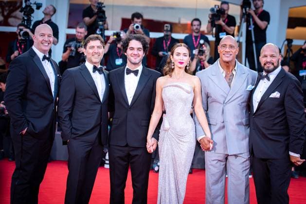 The Smashing Machine red carpet during the 82nd Venice International Film Festival - 01 Sept 2025 Emily Blunt, Benny Safdie, Andrea Romeo, David Koplan, Dwayne Johnson, Hiram Garcia and Mark Kerr attend The Smashing Machine red carpet during the 82nd Venice International Film Festival. Venice Italy Copyright: xLoredanaxSangiulianox xSOPAxImagesx LSangiuliano-3014