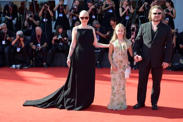 The testament of Ann Lee red carpet in Venice Lido - 01 Sept 2025 Mona Fasvold (l), Adelaide James Fastvold Corbet (c) and Brady Corbet attend the red carpet of film The testament of Ann Lee at 82 Venice Film Festival at Palazzo del cinema. Venice Lido Italy Copyright: xMarioxCartellix xSOPAxImagesx _DSC0547