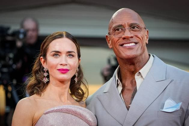 The Smashing Machine red carpet during the 82nd Venice International Film Festival in Venice, Italy on 01 September 2025. Emily Blunt and Dwayne Johnson attend attends the The Smashing Machine red carpet during the 82nd Venice International Film Festival in Venice, Italy on 01 September 2025., Credit:Stefano Costantino TTL Avalon Italy, Venice  Copyright: xStefanoxCostantinoxTTLx xAvalonx 1033360501