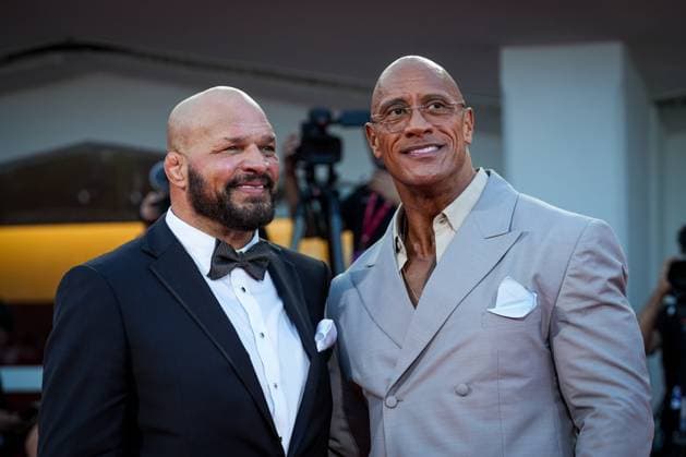 The Smashing Machine red carpet during the 82nd Venice International Film Festival in Venice, Italy on 01 September 2025. Mark Kerr and Dwayne Johnson attend attends the The Smashing Machine red carpet during the 82nd Venice International Film Festival in Venice, Italy on 01 September 2025., Credit:Stefano Costantino TTL Avalon Italy, Venice  Copyright: xStefanoxCostantinoxTTLx xAvalonx 1033360549