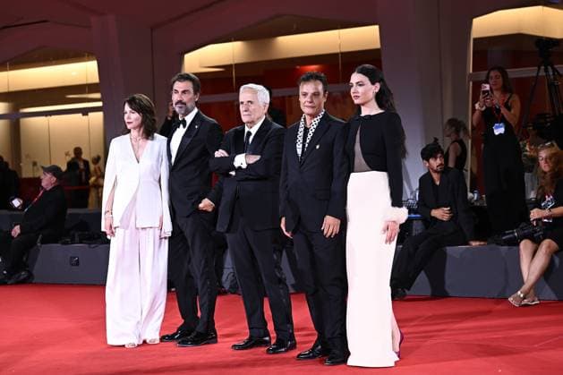 Portobello Red Carpet - The 82nd Venice International Film Festival Barbora Bobulova, Marco Bellocchio, Romana Maggiora Verfano, Lino Musella, Fabrizio Gifuni at the Portobello Red Carpet - The 82nd Venice International Film Festival, Venice, Italy, 01 Sept 2025, Credit:Maria Laura Antonelli Avalon Italy, Venice  Copyright: xMariaxLauraxAntonellix xAvalonx 1033481689