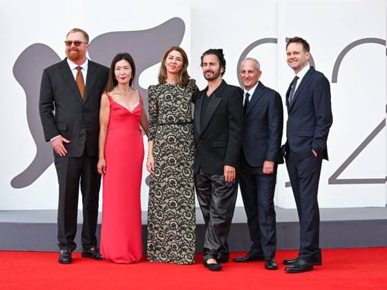 Venice, 82nd Venice International Film Festival 2025 - evening 7 - red carpet of Marc by Sofial - In the photo: RJ Cutler, Jane Cha Cutler, Sofia Coppola, Marc Jacobs, Chad Sipkin and Trevor Smith  Copyright: xManuelexMangiarottix xipa-agency.netx xPoolxPhotoxEventsx06x IPA_Agency_IPA63943033