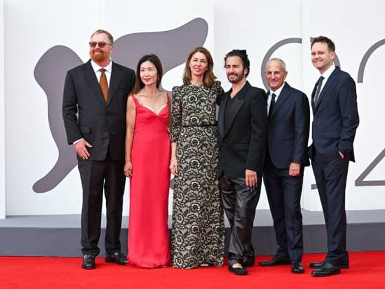 Venice, 82nd Venice International Film Festival 2025 - evening 7 - red carpet of Marc by Sofial - In the photo: RJ Cutler, Jane Cha Cutler, Sofia Coppola, Marc Jacobs, Chad Sipkin and Trevor Smith  Copyright: xManuelexMangiarottix xipa-agency.netx xPoolxPhotoxEventsx06x IPA_Agency_IPA63943044