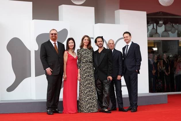September 2, 2025, Venice, Veneto, Italy: The 82nd Venice Film Festival take place in Venice from August 27 to September 6, 2025. .R. J. Cutler; Jane Cha Cutler; Sofia Coppola; Marc Jacobs; Chad Sipkin; Trevor Smith attend Marc by Sofia premiere red carpet Venice Italy - ZUMAt227 20250902_zip_t227_007 Copyright: xMarinaxTakimotox