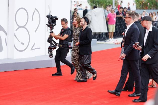 News - Sofia Coppola and Marc Jacobs, details, attend Marc By Sofia red carpet during the 82nd Venice International Film Festival on September 02, 2025 in Venice, Italy. Sofia Coppola and Marc Jacobs attend Marc By Sofia red carpet during the 82nd Venice International Film Festival on September 02, 2025 in Venice, Italy. Photo: Cinzia Camela. Lido di Venezia Palazzo del Cinema Italy Copyright: xCinziaxCamelax xLiveMediax LPN_2006216