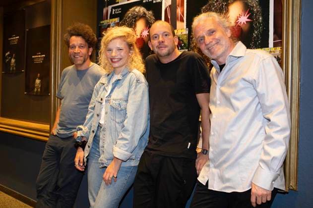 Daniel Bäldle, Luisa CÃ line Gaffron, Florian Pochlatko and Stephan Winkler at the premiere of the movie How to Be Normal at the Metropol Düsseldorf, 02 09 2025 Foto:xI.xEdingerx xFuturexImagex normal_5918