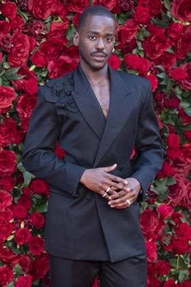 The Roses UK Film Premiere Ncuti Gatwa attends The Roses UK film premiere at the Odeon Luxe cinema, Leicester Square, London. 28th August 2025.  Copyright: xAndrewxSimsx NINTCHDBPICT001020326818