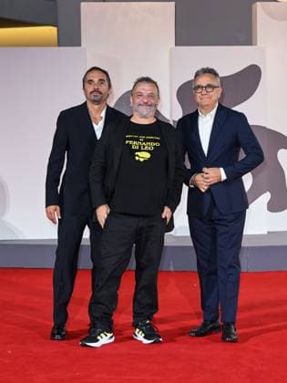 Venice, 82nd Venice International Film Festival 2025 - evening 7 - red carpet Killing Stanca - Autobiography of a Murderer In the photo: Piergiorgio Bellocchio, Marco Manetti, Paolo Del Brocco  Copyright: xSimonexComix xipa-agency.netx xPoolxPhotoxEventsx06x IPA_Agency_IPA63971300
