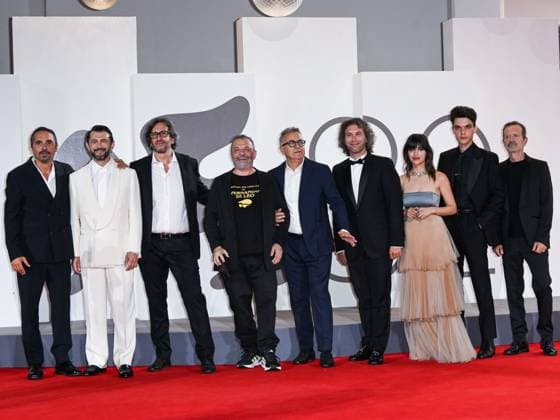 Venice, 82nd Venice International Film Festival 2025 - evening 7 - red carpet Killing Stanca - Autobiography of a Murderer In the photo: Pier Giorgio Bellocchio, Rocco Papaleo, Vinicio Marchioni, Selene Caramazza, Gabriel Montesi, Daniele Vicari Andrea Fuorto, Paolo del Brocco, Marco Manetti  Copyright: xSimonexComix xipa-agency.netx xPoolxPhotoxEventsx06x IPA_Agency_IPA63971354