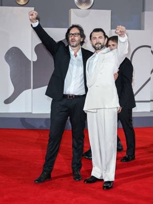 Venice, ITALY: Venice, 82nd Venice International Film Festival 2025 - evening 7 - red carpet Killing Stanca - Autobiography of a Murderer In the photo: Daniele Vicari, Vinicio Marchioni Venice ITALY  - ZUMAp169 20250902_zea_p169_2214 Copyright: xSimonexComix