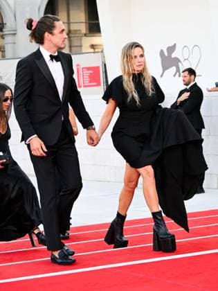 Venice, 82nd Venice International Film Festival 2025 - evening 7 - red carpet of the film A House Of Dynamite In the photo: Rory St. Clair Gainer and Rebecca Ferguson  Copyright: xManuelexMangiarottix xipa-agency.netx xPoolxPhotoxEventsx06x IPA_Agency_IPA63974200