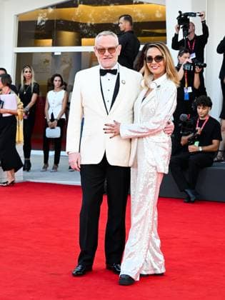 Venice, 82nd Venice International Film Festival 2025 - evening 7 - red carpet for the film A House of Dynamite. Pictured: Allegra Riggio and Jared Harris.  Copyright: xManuelexMangiarottix xipa-agency.netx xPoolxPhotoxEventsx06x IPA_Agency_IPA63974262