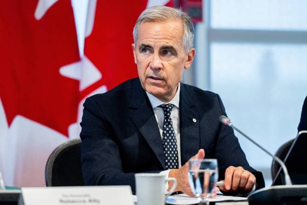 August 7, 2025, Ottawa, On, Canada: Prime Minister Mark Carney delivers opening remarks ahead of the Metis Major Projects Summit at the Royal Canadian Geographical Society in Ottawa, on Thursday, Aug. 7, 2025. Ottawa Canada  - ZUMAc35_ 20250807_zaf_c35_317 Copyright: xSpencerxColbyx