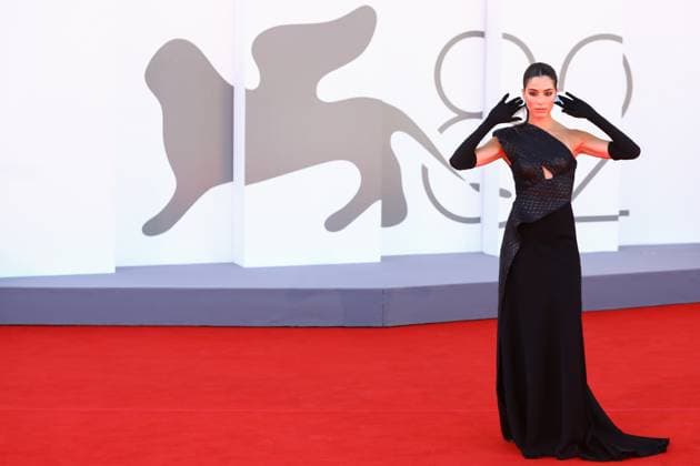 September 3, 2025, Venice, Veneto, Italy: SAJA KILANI on the red carpet for The Voice of Hind Rajab Premiere screening at the 82nd Venice Film Festival at the Venice Lido, Italy. Venice Italy - ZUMAc179 20250903_zep_c179_084 Copyright: xMickaelxChavetx