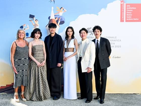 Venice, ITALY: Venice, 82nd Venice International Film Festival 2025 - day 8 - red carpet for the film HUMAN RESOURCE - In the photo: CAST Venice ITALY  - ZUMAp169 20250903_zea_p169_773 Copyright: xManuelexMangiarottix