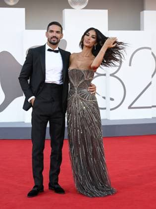 Venice, 82nd Venice International Film Festival 2025 - Evening 8. Red Carpet for the film Duse. Pictured are Pietro Tartaglione and Rosa Perrotta.  Copyright: xSimonexComix xipa-agency.netx xPoolxPhotoxEventsx06x IPA_Agency_IPA64047321