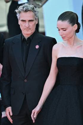 Venice The Voice Of Hind Rajab Premiere AM Joaquin Phoenix and Rooney Mara attending The Voice Of Hind Rajab Premiere as part of the 82nd Venice International Film Festival at the Lido in Venice, Italy on September 03, 2025. Photo by Aurore Marechal ABACAPRESS.COM Venice Italy Copyright: xMarechalxAurore ABACAx