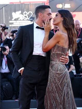 Venice, 82nd Venice International Film Festival 2025 - Evening 8 - Red Carpet for the film Duse Pictured: Pietro Tartaglione, Rosa Perrotta  Copyright: xAlbertoxTerenghi PoolxPhotoxEventsx06x xipa-agency.netx xPoolxPhotoxEventsx06x IPA_Agency_IPA64048421