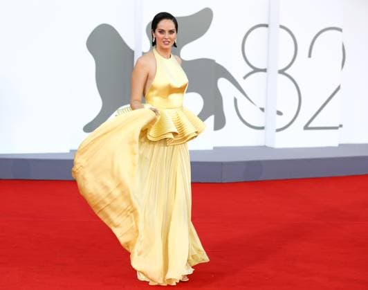 September 3, 2025, Venice, Veneto, Italy: NOEMIE MERLANT on the red carpet for Duse Premiere screening at the 82nd Venice Film Festival at the Venice Lido, Italy. Venice Italy - ZUMAc179 20250903_zep_c179_118 Copyright: xMickaelxChavetx