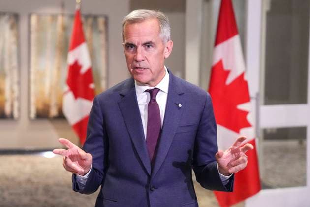 September 3, 2025, Toronto, On, CAN: Prime Minister Mark Carney speaks to the media, at the Liberal Cabinet Retreat, in Toronto, Wednesday, Sept. 3, 2025. Toronto CAN  - ZUMAc35_ 20250903_zaf_c35_021 Copyright: xChrisxYoungx