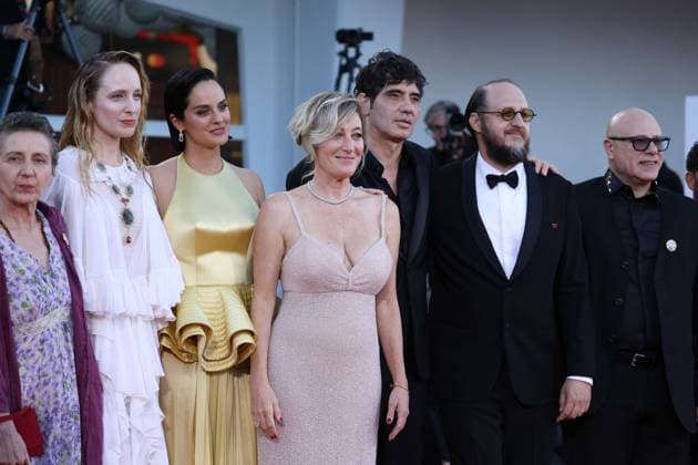 Duse premiere at Venice Film Festival Noemie Merlant, Fanni Wrochna, Pietro Marcello, Valeria Bruni Tedeschi and Fausto Russo Alesi Duse premiere, 82nd Venice International Film Festival, Venice, Italy - 03 September 2025. CAP GOL GOL Venice Italy Copyright: xRickxGold CapitalxPicturesx