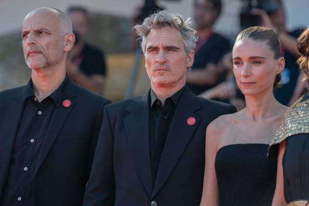 The Voice Of Hind Rajab Red Carpet - The 82nd Venice International Film Festival In Venice, Italy, on September 3, 2025, Rooney Mara and Joaquin Phoenix attend the The Voice Of Hind Rajab red carpet during the 82nd Venice International Film Festival. Venice Italy  Copyright: xLucaxCarlinox originalFilename: carlino-notitle250903_np06G.jpg