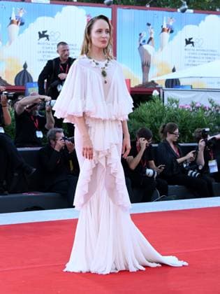 Venice, Italy: Venice, 82nd Venice International Film Festival 2025 - evening 8 - red carpet of the film Duse Pictured: Fanni Wrochna Venice Italy  - ZUMAp169 20250903_zea_p169_1238 Copyright: xAlbertoxTerenghi PoolxxEvenx