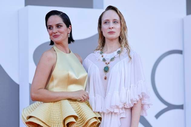 Noemie Merlant and Fanni Wrochna at the premiere of the feature film Duse at the Biennale di Venezia 2025 82 Venice International Film Festival at the Palazzo del Cinema Venice, 03 09 2025 Foto:xD.xBedrosianx xFuturexImagex duse_5997