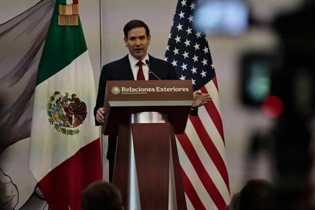 September 3, 2025, Mexico, Cdmx, Mexico: Foreign Minister JUAN RAMON DE LA FUENTE meets with United States Secretary of State MARCO RUBIO during his diplomatic visit in the Joso MaroÂa Morelos y Pavo³n Room of the Ministry of Foreign Affairs (SRE), after holding a meeting with President Claudia Sheimbaum at the National Palace. During the press conference, they discussed the existing good bilateral relationship. They also strengthened security agreements, migration issues, and the fight against drug trafficking, each from their own territory to generate mutual support for the protection of the citizens of both nations. He mentioned that the actions against the government of NICOLAS MADURO arose from the New York grand jury ruling, wh - ZUMAp204 20250903_zip_p204_003 Copyright: xJosuexPerezx