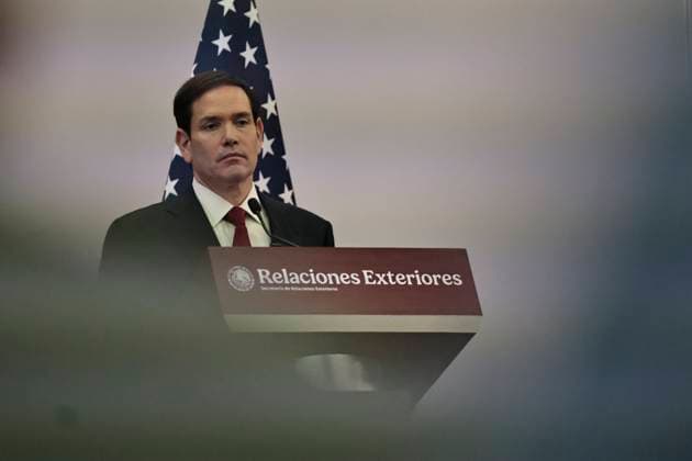 September 3, 2025, Mexico, Cdmx, Mexico: Foreign Minister JUAN RAMON DE LA FUENTE meets with United States Secretary of State MARCO RUBIO during his diplomatic visit in the Joso MaroÂa Morelos y Pavo³n Room of the Ministry of Foreign Affairs (SRE), after holding a meeting with President Claudia Sheimbaum at the National Palace. During the press conference, they discussed the existing good bilateral relationship. They also strengthened security agreements, migration issues, and the fight against drug trafficking, each from their own territory to generate mutual support for the protection of the citizens of both nations. He mentioned that the actions against the government of NICOLAS MADURO arose from the New York grand jury ruling, wh - ZUMAp204 20250903_zip_p204_023 Copyright: xJosuexPerezx
